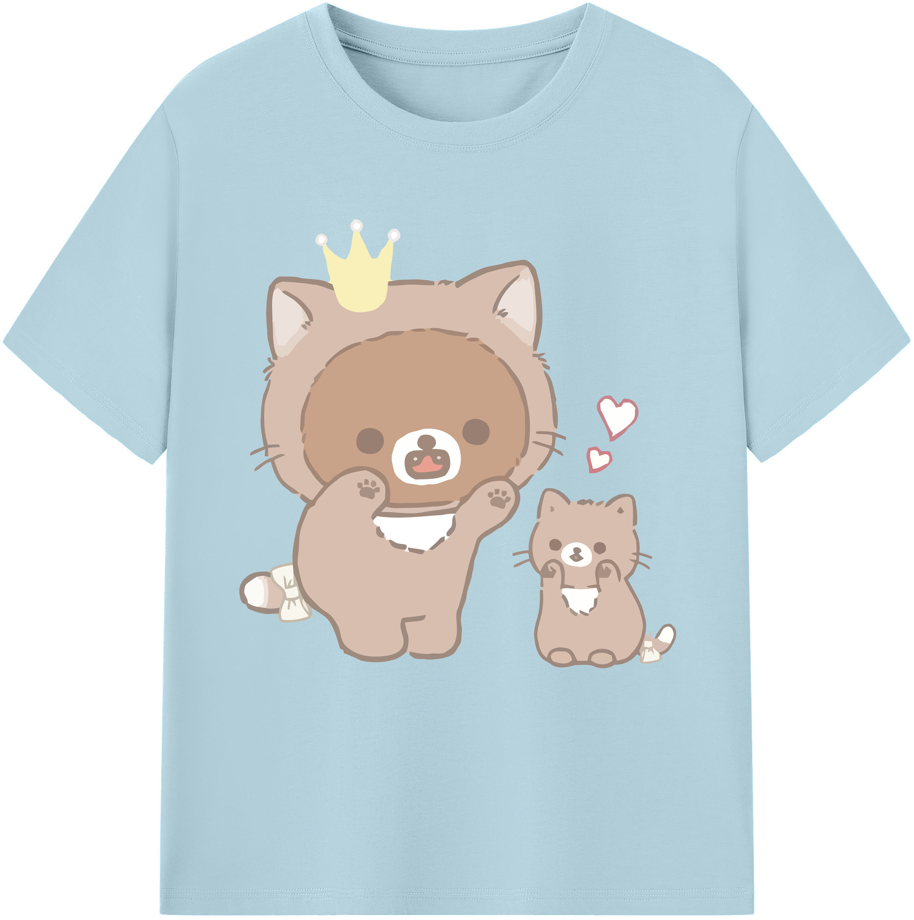 （画像用） リラックマ リラックマ キイロイトリ Rilakkuma Korilakkuma Kiiroitori 綿100％半袖Tシャツ（フロントプリント）